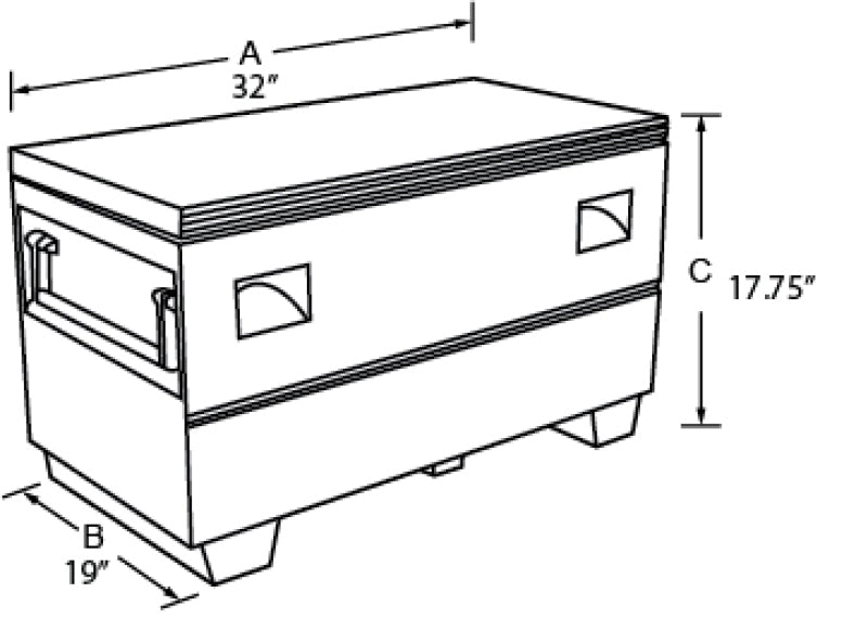 Lund Universal Steel Job Site Box/Chest - Grey