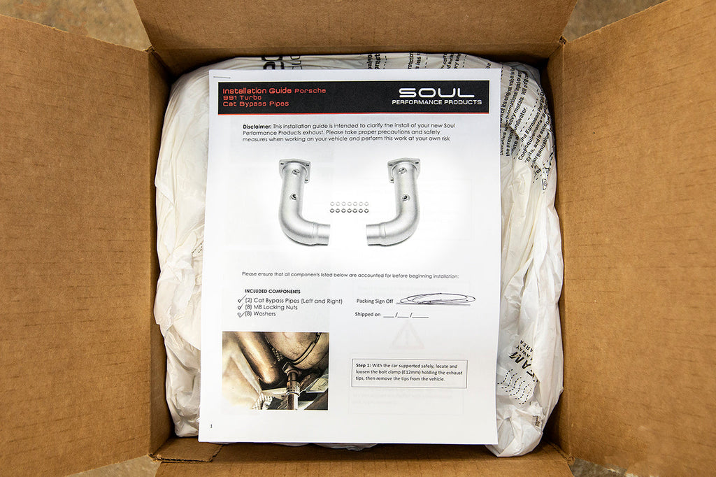 SOUL Porsche 991 Turbo Cat Bypass Pipes