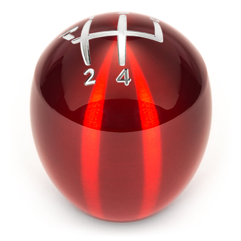 Raceseng Slammer Shift Knob (Gate 5 Engraving) M12x1.5mm Adapter - Red Translucent