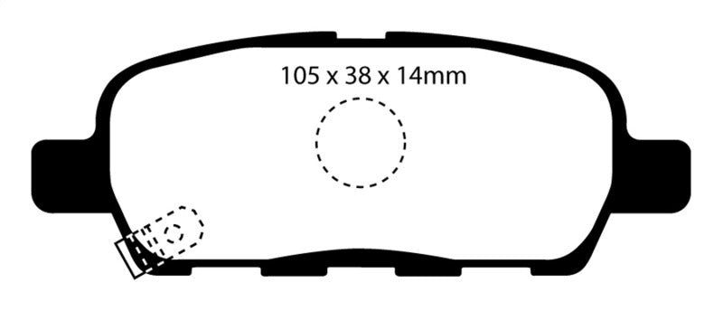 EBC 08-13 Infiniti EX35 3.5 Yellowstuff Rear Brake Pads