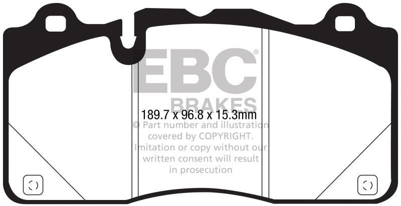 EBC 2016+ Cadillac CTS-V Yellowstuff Front Brake Pads