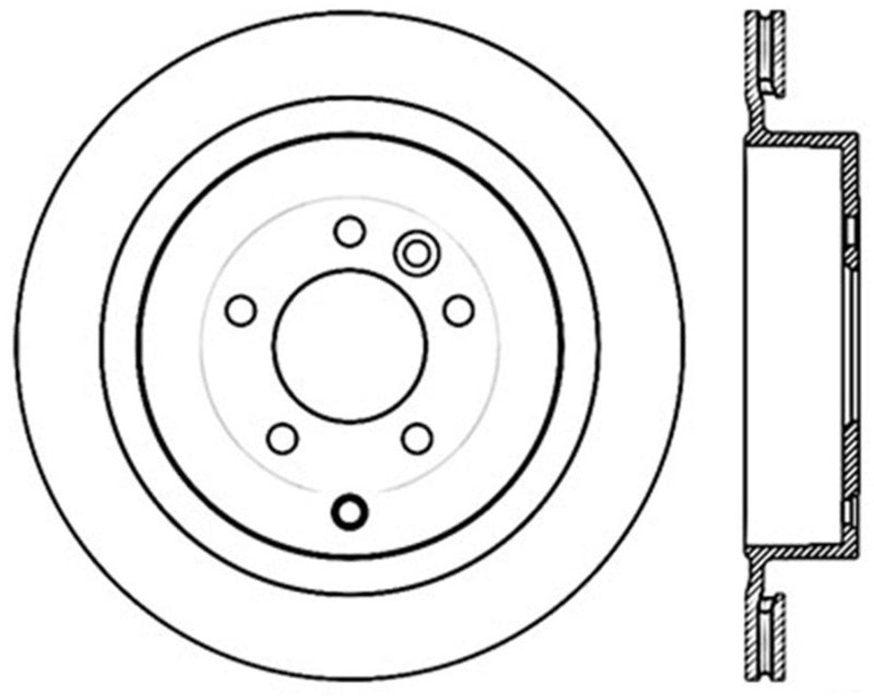 StopTech Sport Slot 10-16 Land Rover LR4 Cryo Slotted Left Rear Rotor