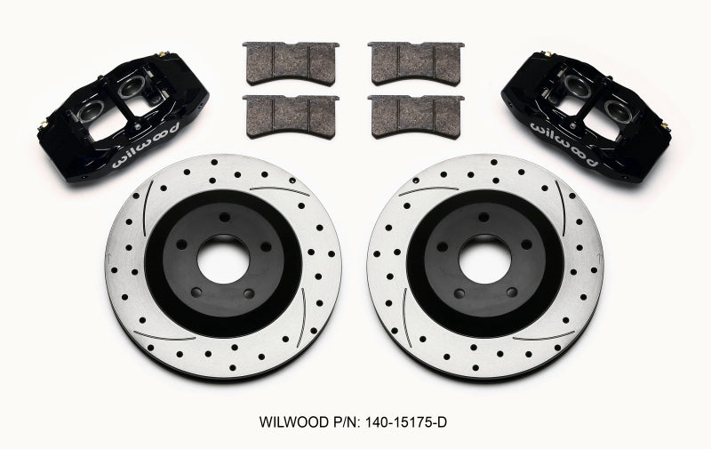 Wilwood SLC56 Front Caliper & Rotor Kit Black Corvette All C5 / Base C6 1997-2013