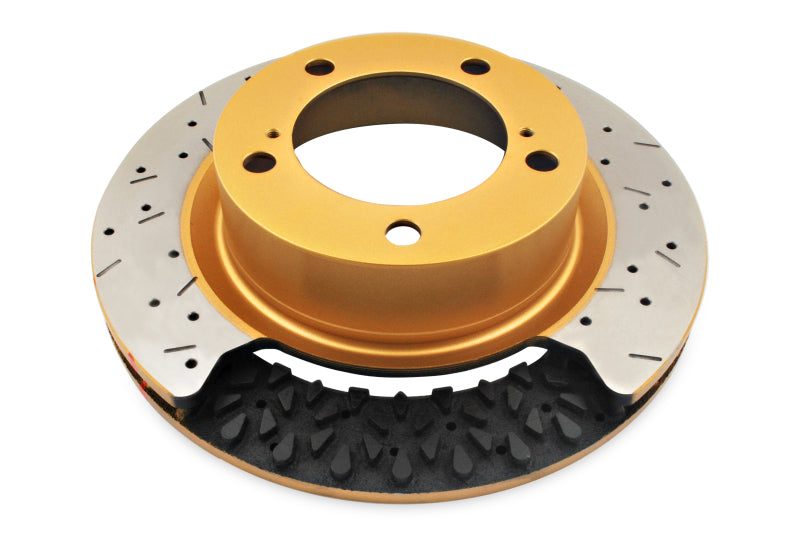 DBA Nissan Skyline (Various) Front Drilled & Slotted 5000 Series 2-Pc Rotor Assembled w/ Gold Hat