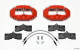 Wilwood D8-4 Front Caliper Kit Red Corvette C2 / C3 65-82