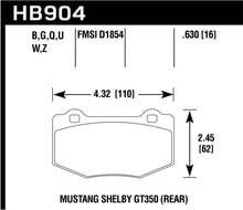 Load image into Gallery viewer, Hawk 15-17 Ford Mustang Shelby GT350/GT350R DTC-60 Race Rear Brake Pads