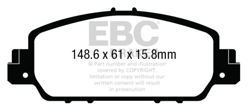 EBC 13+ Honda Accord Coupe 2.4 EX Redstuff Front Brake Pads