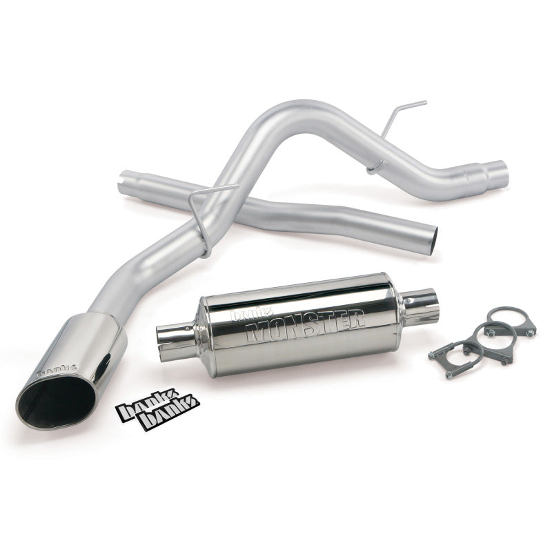 Banks Power 09-10 Ford F-150 5.4L CCSB/CCLB Monster Exhaust System - SS Single Exhaust w/ Chrome Tip