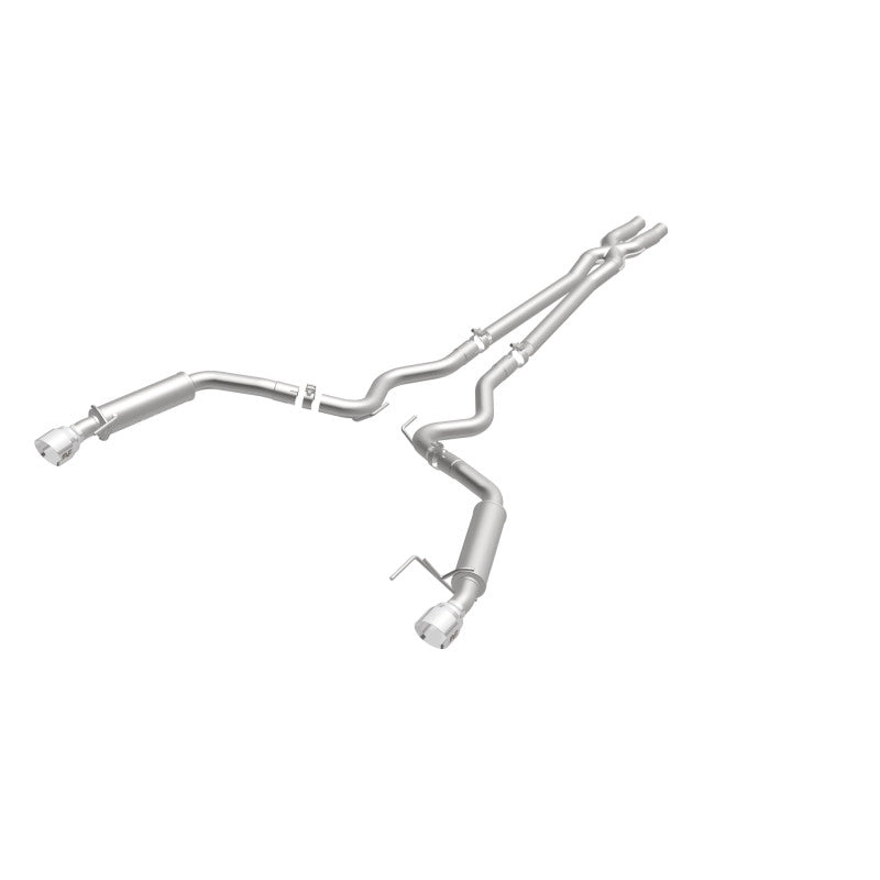 MagnaFlow Cat Back, SS, 2.5in, Competition, Dual Split Polished 4.5in Tips 2015 Ford Mustang V6 3.7L