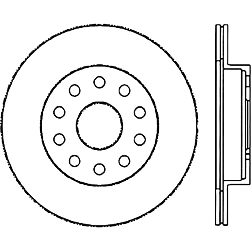 StopTech Sport Slotted (CRYO) 92-95 Toyota MR2 Turbo Rear Right Slotted Rotor