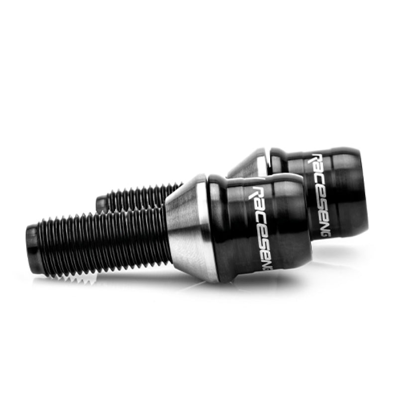 Raceseng TLR-1 Titanium Lug Bolt Set - M12x1.5mm / Conical 60 Deg. Floating Seat - Brushed Black