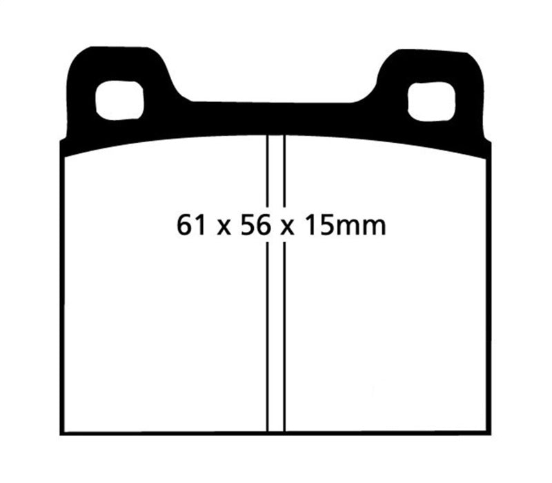 EBC 64-69 Porsche 911 2.0 (M Caliper) (Solid Front Rotor) Redstuff Front/Rear Brake Pads