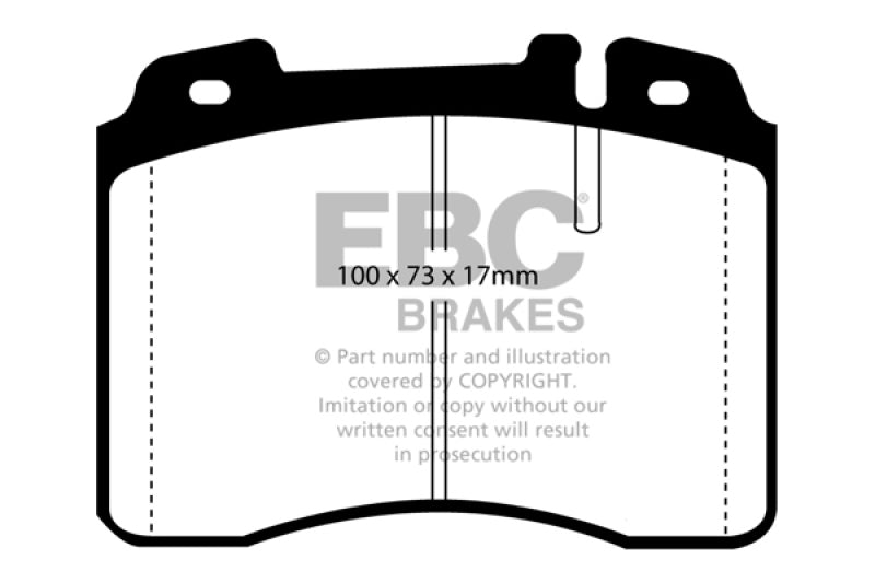 EBC 92-96 Ferrari 512TR 5.0 Yellowstuff Front Brake Pads