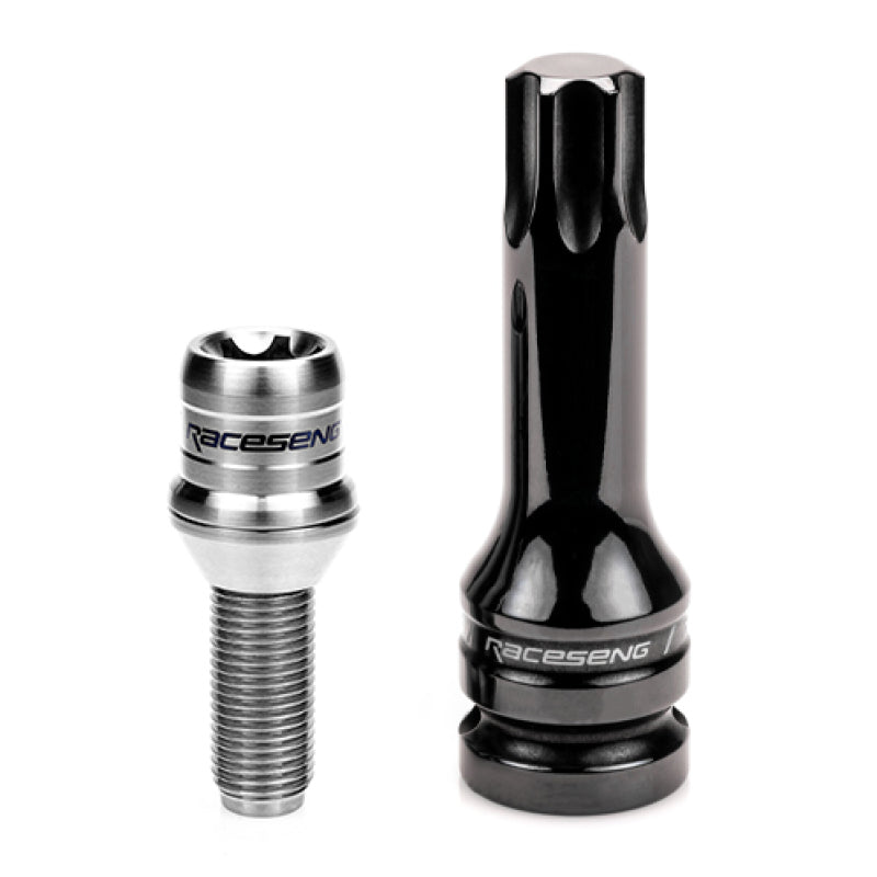 Raceseng TLR-1 Titanium Lug Bolt Set - M12x1.5mm / Conical 60 Deg. Floating Seat - Brushed