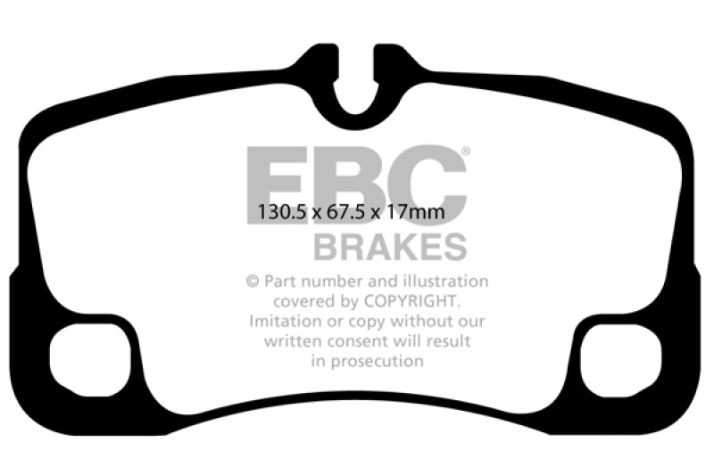 EBC 07-14 Porsche 911 (Cast Iron Rotor) Bluestuff Rear Brake Pads