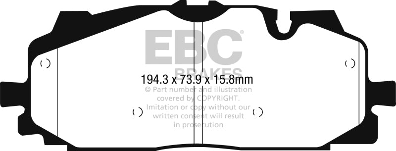 EBC 18+ Audi S4 / S5 Redstuff Ceramic Low Dust Front Brake Pads