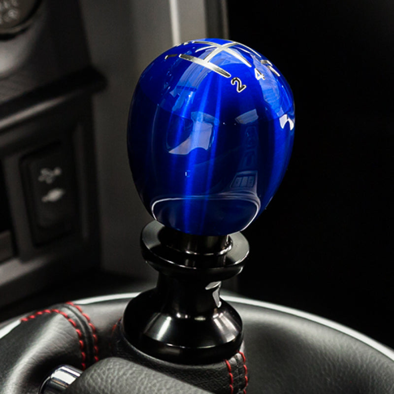 Raceseng Slammer Shift Knob (Gate 4 Engraving) M12x1.5mm Adapter - Blue Translucent