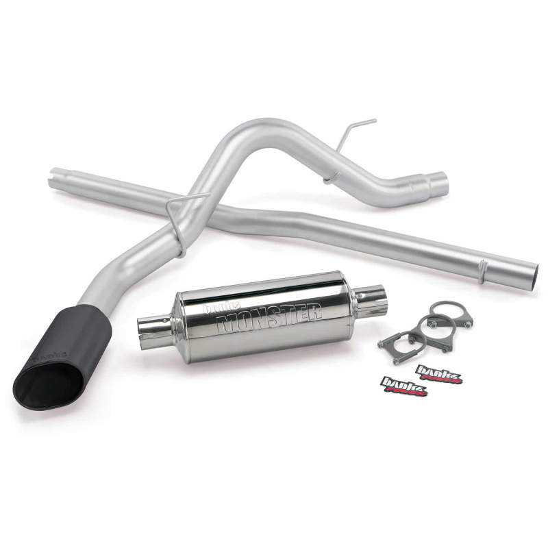 Banks Power 04-08 Ford F-150/Lincoln CCSB Monster Exhaust System - SS Single Exhaust w/ Black Tip