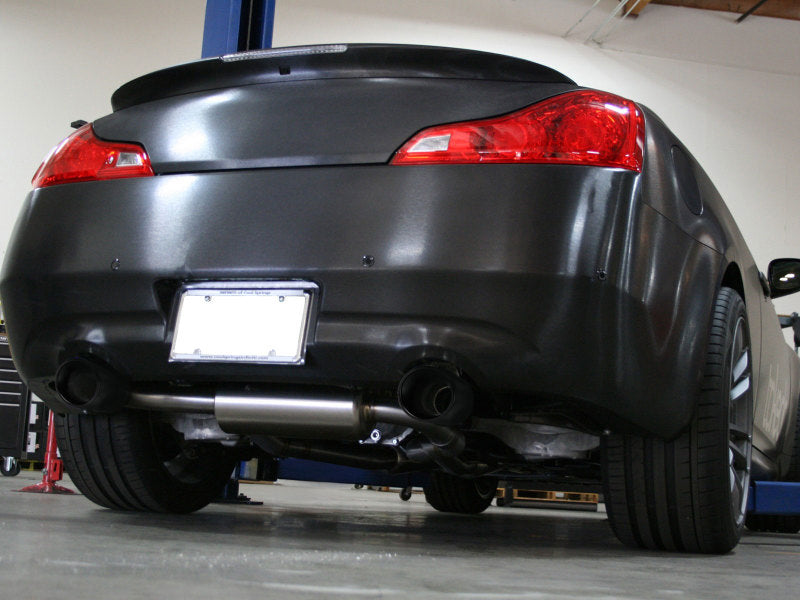 aFe Takeda 2-1/2 in 304 SS Cat-Back Exhaust System Infiniti G37 08-13/Q60 14-15 V6-3.7 w/ Black Tips