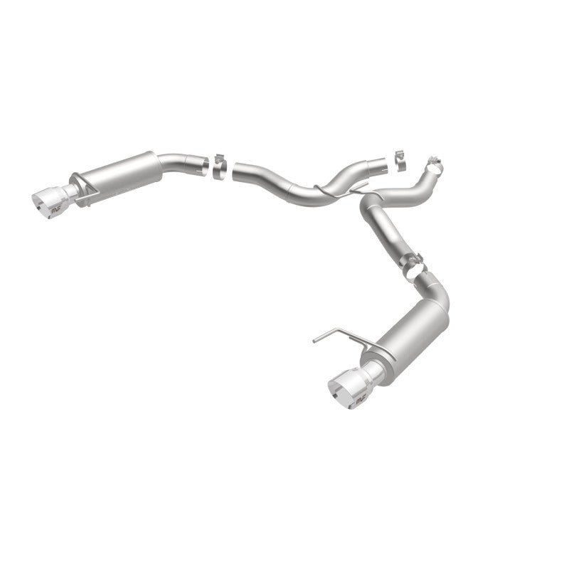 MagnaFlow Axle Back, SS, 3in, Competition, Dual Split Polished 4.5in Tip 2015 Ford Mustang GT V8 5.0