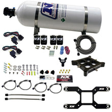 Load image into Gallery viewer, Nitrous Express 4150 Dual Stage Billet Crossbar Nitrous Kit (50-300 &amp; 100-500HP) w/15lb Bottle