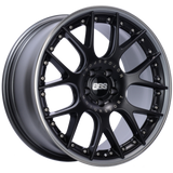 BBS CH-RII 22x11.5 5x112 ET38 Satin Black Center Platinum Lip SS Rim Protector Wheel - 82mm PFS Req.