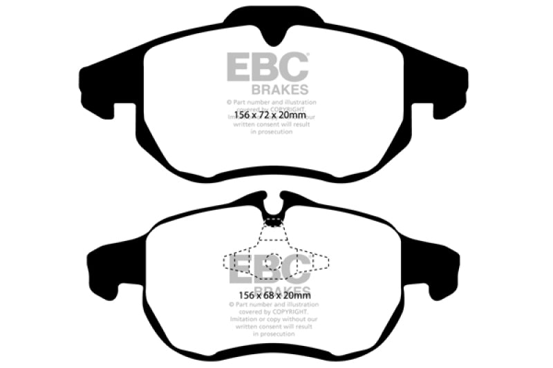 EBC 03 Saab 9-3 2.0 Turbo (Arc) Yellowstuff Front Brake Pads