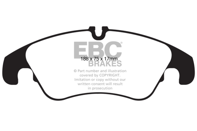 EBC 11 Audi A6 2.0 Turbo Redstuff Front Brake Pads