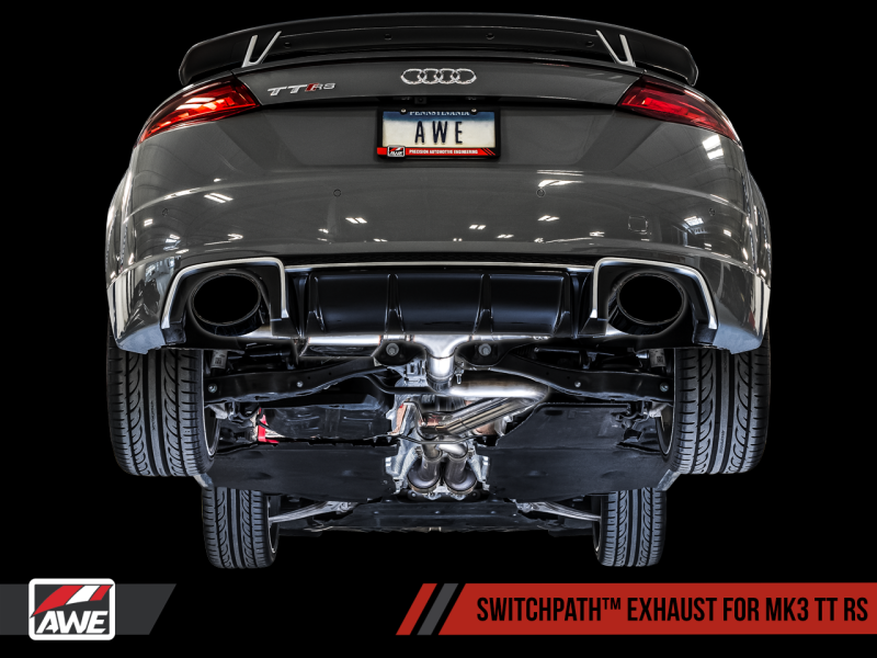 AWE Tuning 18-22 Audi TT RS 8S/MK3 SwitchPath Exhaust w/Diamond Black RS-Style Tips