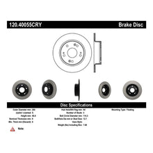 Load image into Gallery viewer, Centric 04-08 Acura TSX Premium Rear CryoStop Brake Rotor