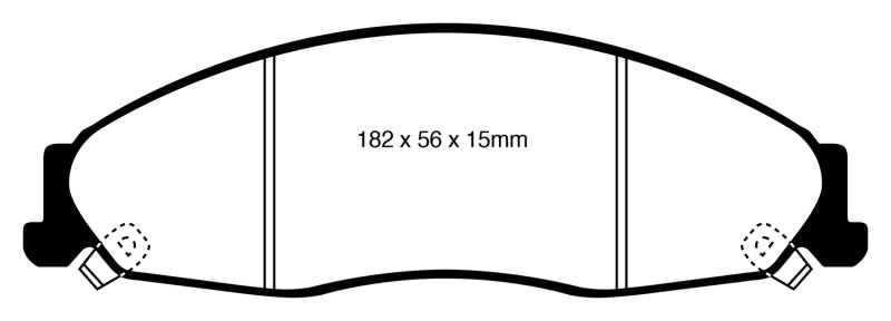 EBC 05-08 Pontiac Grand Prix 5.3 Redstuff Front Brake Pads