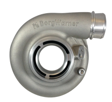 Load image into Gallery viewer, BorgWarner Compressor Cover 72mm SX-E Style, V-Band/Hose Outlet