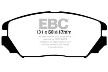 Load image into Gallery viewer, EBC 08-09 Hyundai Azera 3.3 Yellowstuff Front Brake Pads