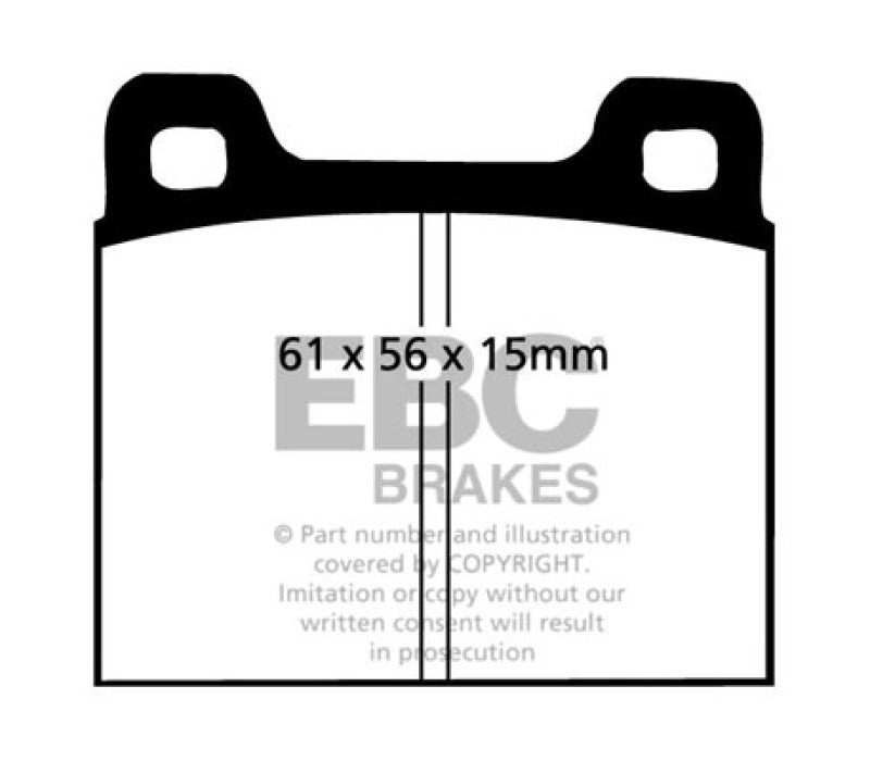 EBC 64-69 Porsche 911 2.0 (M Caliper) (Solid Front Rotor) Redstuff Front/Rear Brake Pads