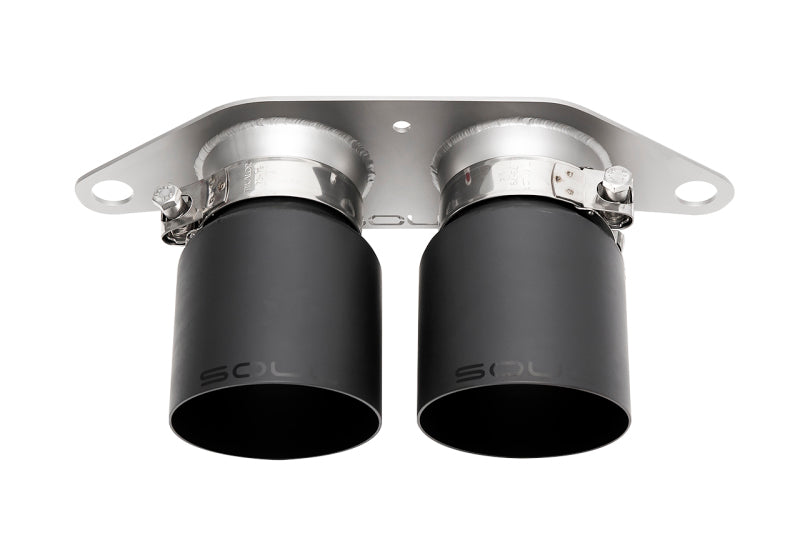 SOUL 14-19 Porsche 991.2 GT3 / GT3 RS Bolt-On Exhaust Tips - 4in Straight Cut Satin Black Tips