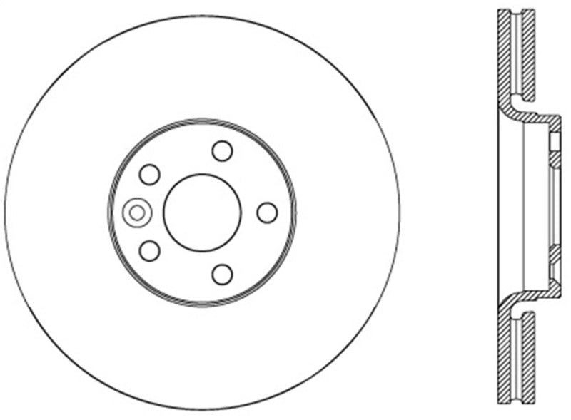 StopTech Sport Slotted (CRYO) 10 -15 Volvo XC60 Front Left Slotted Rotor