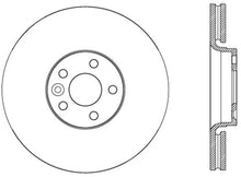 Load image into Gallery viewer, StopTech Sport Slotted (CRYO) 10 -15 Volvo XC60 Front Left Slotted Rotor