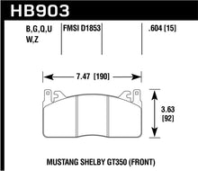 Load image into Gallery viewer, Hawk 15-17 Ford Mustang Shelby GT350/GT350R HP+ Front Brake Pads